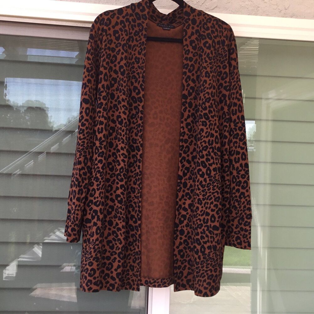Sanctuary Leopard Print Women's Open Cardigan Sanctuary size medium - Picture 2 of 6